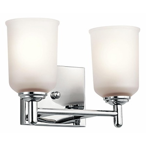 Shailene - 2 Light Bath Vanity Approved for Damp Locations - with Transitional inspirations - 8.25 inches tall by 12.5 inches wide - 967803