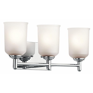Shailene - 3 Light Bath Vanity Approved for Damp Locations - with Transitional inspirations - 8.25 inches tall by 21 inches wide - 967802