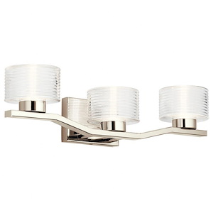 Lasus - 3 Light FALSE Approved for Damp Locations - with Contemporary inspirations - 6 inches tall by 24 inches wide