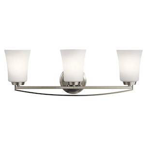 Tao - 3 Light Bath Vanity Approved for Damp Locations - with Contemporary inspirations - 8 inches tall by 24.25 inches wide - 969230