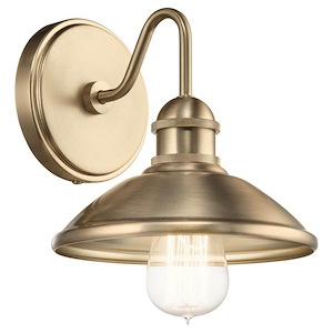 Clyde - 1 Light Wall Sconce - with Vintage Industrial inspirations - 7.25 inches tall by 7.5 inches wide - 969362