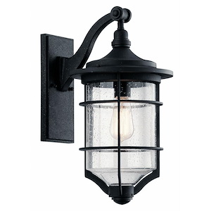 Royal Marine - Transitional 1 Light Outdoor Wall Sconce - with Coastal inspirations - 18.25 inches tall by 9.5 inches wide - 968924