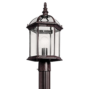 Barrie - 10W 1 LED Outdoor Post Lantern - with Traditional inspirations - 18 inches tall by 9.75 inches wide - 966805