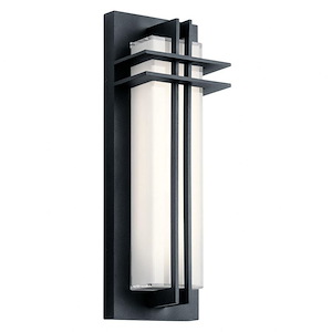 Manhattan - 12.5W 1 LED Small Outdoor Wall Lantern - with Contemporary inspirations - 16 inches tall by 5.25 inches wide - 969359