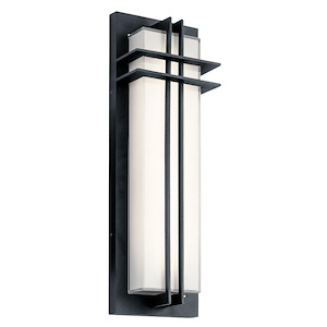 Manhattan - 41W 2 LED Medium Outdoor Wall Lantern - with Contemporary inspirations - 22 inches tall by 7 inches wide