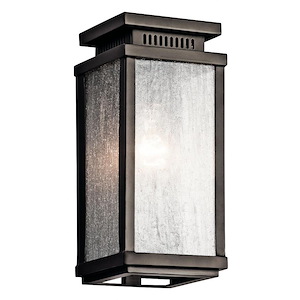 Manningham - 1 light Outdoor Small Wall Mount - with Traditional inspirations - 10.75 inches tall by 5 inches wide - 967592