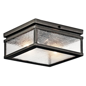 Manningham - 2 light Outdoor Flush Mount - with Traditional inspirations - 5 inches tall by 11.75 inches wide - 967587