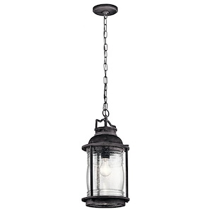 Ashland Bay - 1 light Outdoor Pendant - with Lodge/Country/Rustic inspirations - 17.75 inches tall by 8.75 inches wide - 967838
