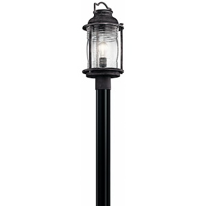 Ashland Bay - 1 light Outdoor Post Lantern - with Lodge/Country/Rustic inspirations - 19 inches tall by 8.75 inches wide - 967837