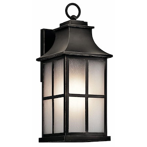 Pallerton Way - 1 light Outdoor Medium Wall Lantern - with Traditional inspirations - 17.5 inches tall by 7.25 inches wide - 967835
