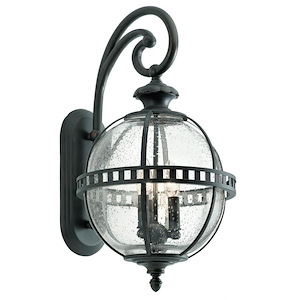 Halleron - 3 light Outdoor X-Large Wall Lantern - with Traditional inspirations - 22.75 inches tall by 12 inches wide - 967832