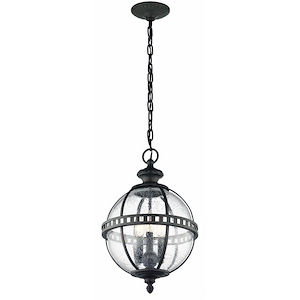 Halleron - 3 light Outdoor Pendant - with Traditional inspirations - 18.75 inches tall by 12 inches wide - 967899