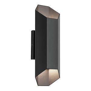 Estella - 16W 2 LED Outdoor Wall Mount In Minimalist Style-16.5 Inches Tall and 6 Inches Wide - 1321059