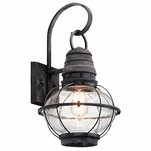 Bridge Point - 1 light Large Outdoor Wall Mount - with Coastal inspirations - 20 inches tall by 11 inches wide - 968295