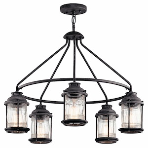 Ashland Bay - 5 light Outdoor Chandelier - with Lodge/Country/Rustic inspirations - 20 inches tall by 26 inches wide - 968284