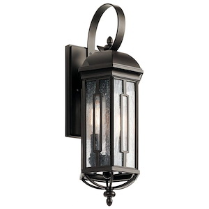 Galemore - 2 light Small Outdoor Wall Mount - with Traditional inspirations - 18 inches tall by 6.5 inches wide