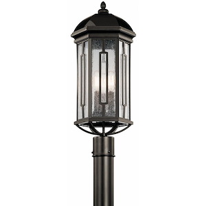 Galemore - 3 light Outdoor Post Lantern - with Traditional inspirations - 23 inches tall by 9.5 inches wide - 968269