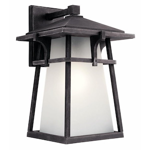 Beckett - 1 light Large Outdoor Wall Lantern - with Arts and Crafts/Mission inspirations - 14.5 inches tall by 9.75 inches wide - 968420
