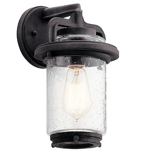 Andover - 1 light Small Outdoor Wall Lantern - with Vintage Industrial inspirations - 11.5 inches tall by 6.5 inches wide - 969356