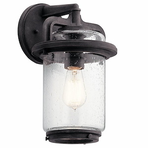 Andover - 1 light Medium Outdoor Wall Lantern - with Vintage Industrial inspirations - 14 inches tall by 8 inches wide - 969355