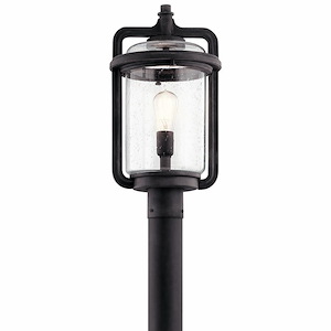 Andover - 1 light Outdoor Post Lantern - with Vintage Industrial inspirations - 19.75 inches tall by 10 inches wide - 969351