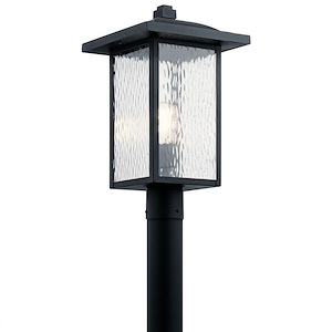 Capanna - 1 light Outdoor Post Lantern - with Transitional inspirations - 18.25 inches tall by 10.5 inches wide