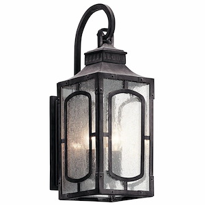 Bay Village - 2 light Small Outdoor Wall Lantern - with Traditional inspirations - 18.75 inches tall by 6.5 inches wide