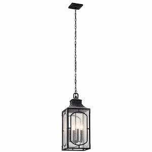 Bay Village - 4 light Outdoor Hanging Pendant - with Traditional inspirations - 24.75 inches tall by 9.5 inches wide