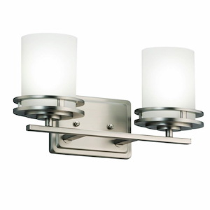 Hendrik - 2 light Bath Fixture - with Soft Contemporary inspirations - 7.75 inches tall by 14.5 inches wide