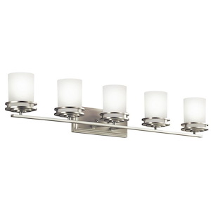 Hendrik - 5 light Bath Bar - with Soft Contemporary inspirations - 7.75 inches tall by 43 inches wide - 967558