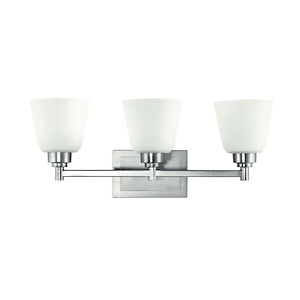 Berwick - 3 Light Bath Fixture - with Transitional inspirations - 8.5 inches tall by 21.75 inches wide