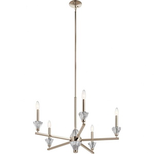 Calyssa - 5 light Meidum Chandelier - with Soft Contemporary inspirations - 19 inches tall by 28 inches wide - 970224
