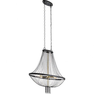 Alexia - 6 Light Foyer Chandelier - With Traditional Inspirations - 39.5 Inches Tall By 13.5 Inches Wide - 1254120