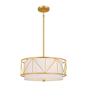 Birkleigh - 3 Light Convertible Semi-Flush Mount In Art Deco Style-9.5 Inches Tall