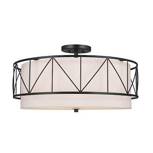 Birkleigh - 4 Light Semi-Flush Mount In Art Deco Style-13 Inches Tall - 1148931
