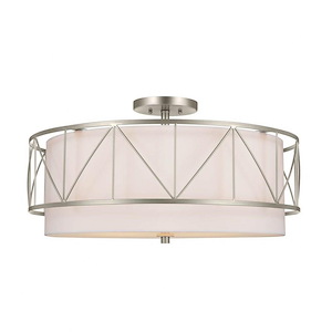 Birkleigh - 4 Light Semi-Flush Mount In Art Deco Style-13 Inches Tall - 1151726