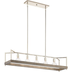 Tanis - 5 light Linear Chandelier - 11.75 inches tall by 11 inches wide