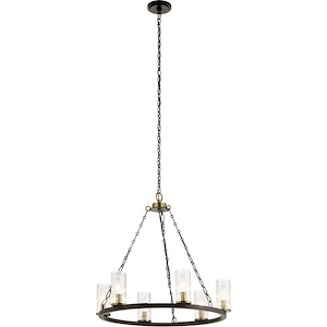 Mathias - 6 Light Meidum Chandelier - With Mid-Century/Retro Inspirations - 23 Inches Tall By 25 Inches Wide - 1254421
