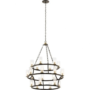 Mathias - Twenty-1 Light 3-Tier Chandelier - With Mid-Century/Retro Inspirations - 41.5 Inches Tall By 31.5 Inches Wide