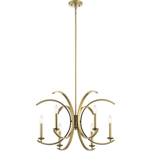 Cassadee - 6 light Meidum Chandelier - with Contemporary inspirations - 16.5 inches tall by 26 inches wide - 970260