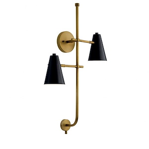 Sylvia - 2 Light Wall Sconce In Mid-Century Modern Style-30.5 Inches Tall and 18.25 Inches Wide - 1146008