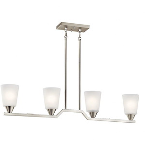 Skagos - 4 light Linear Chandelier - 15.25 inches tall by 4.75 inches wide