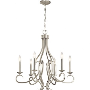 Ania - 6 Light Meidum Chandelier - with Traditional inspirations - 26.75 inches tall by 26 inches wide