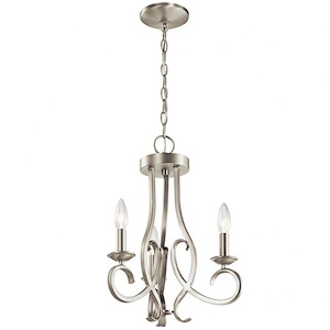 Ania - 3 Light Convertible Chandelier - with Traditional inspirations - 18.25 inches tall by 15 inches wide - 970293