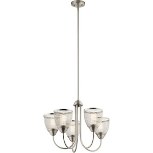 Voclain - 5 light Meidum Chandelier - 17.5 inches tall by 24 inches wide