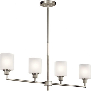 Lynn Haven - 4 Light Linear Chandelier - With Contemporary Inspirations - 16.5 Inches Tall By 4.75 Inches Wide - 1254123