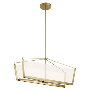 Calters - 50W LED Linear Chandelier - with Contemporary inspirations - 14.5 inches tall by 38 inches wide