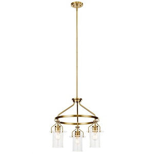 Everett - 3 Light Medium Chandelier In Vintage Industrial Style-19.5 Inches Tall and 22.75 Inches Wide - 1149855