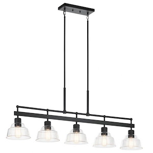 Eastmont - 5 Light Linear Chandelier In Vintage Industrial Style-19 Inches Tall and 8 Inches Wide - 1150094