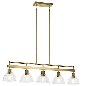 Eastmont - 5 Light Linear Chandelier In Vintage Industrial Style-19 Inches Tall and 8 Inches Wide - 1150094